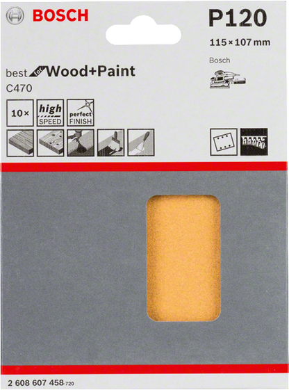 Bosch Professional Schleifblatt BfWP,115x107mm,K120 (2608607458)