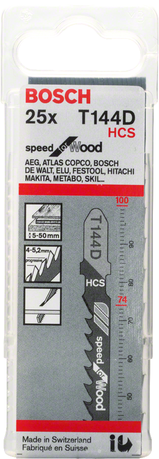 Bosch Professional 25 Stichsägeblätter T 144 D (2608633625)
