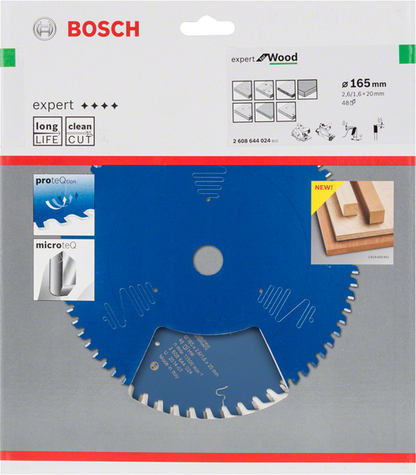 Bosch Professional Kreissägeblatt EX WO H 165x20-48 (2608644024)