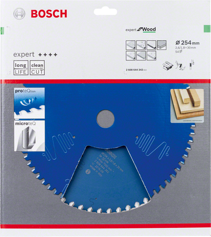 Bosch Professional Kreissägeblatt EX WO T 254x30-54 (2608644342)