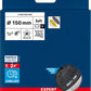 Bosch Professional Expert Multihole Stützteller für Bosch, 150 mm, Weich (2608900009)