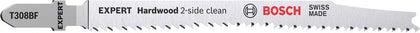 Bosch Professional Expert 'Hardwood 2-side clean' T 308 BF Stichsägeblatt, 3 Stück (2608900543)