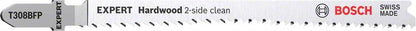 Bosch Professional Expert 'Hardwood 2-side clean' T 308 BFP Stichsägeblatt, 5 Stück (2608900548)