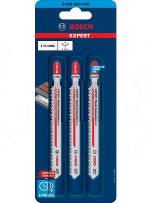 Bosch Professional Expert 'Plastic Composites Clean' T 301 CHM Stichsägeblatt, 3 Stück (2608900566)