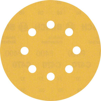 Bosch Professional Expert C470 Schleifpapier mit 8 Löchern für Exzenterschleifer, 125 mm, G 400, 50-tlg. (2608900916)