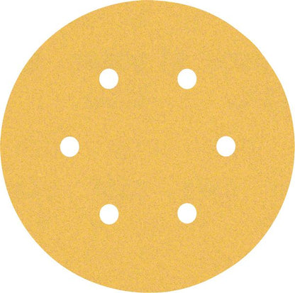 Bosch Professional Expert C470 Schleifpapier mit 6 Löchern für Exzenterschleifer, 150 mm, G 120, 50-tlg. (2608900921)