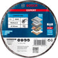 Bosch Professional Expert N880 Vliesscheibe für Exzenterschleifer, 128 mm, mittel, 5-tlg. (2608901386)
