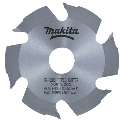Makita HM-HM-Nutfräseblatt, 100 x 22 mm, 6 Zähne für DPJ180, PJ7000 (B-20644)