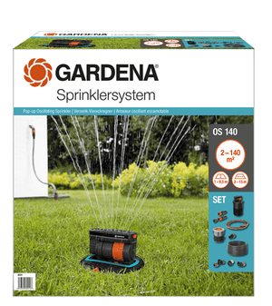 Gardena Komplett-Set mit Versenk-Viereckregner OS 140 (8221-20)
