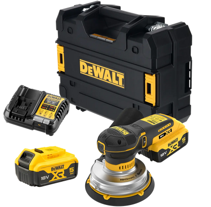 DEWALT DCW230P2-QW Akku-Exzenterschleifer 150mm (2x5,0Ah)