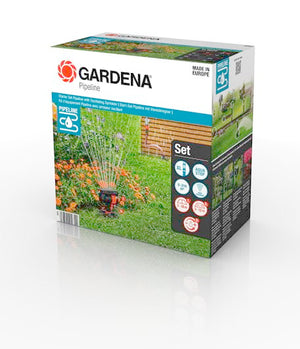 Gardena Sprinklersystem Komplett-Set Pipeline Viereckregner (8274-34)