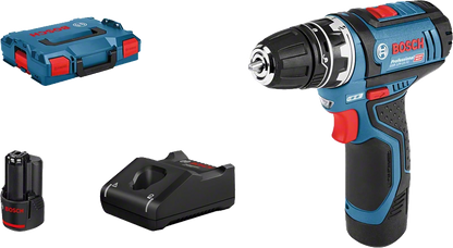 Bosch Professional GSR 12V-15 FC (L) Akku-Bohrschrauber (2 x 2,0 Ah) (06019F6001)