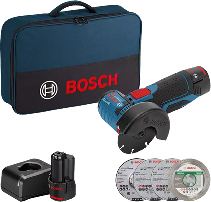 Bosch Professional GWS 12V-76 (CC) Akku-Winkelschleifer (2x2,0Ah) (06019F200C)
